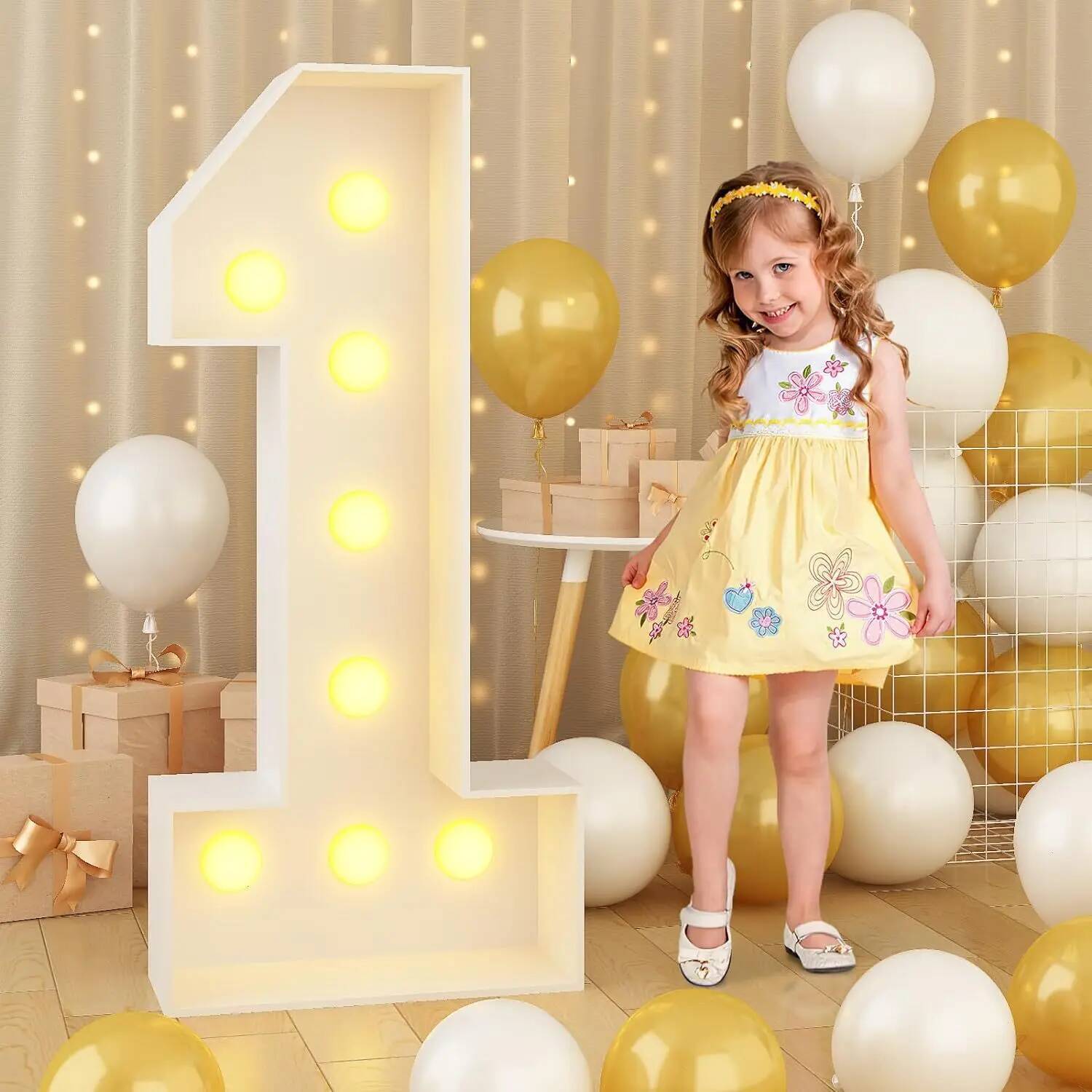 Led Balloon Light - Numero Gigante Luminoso a LED per