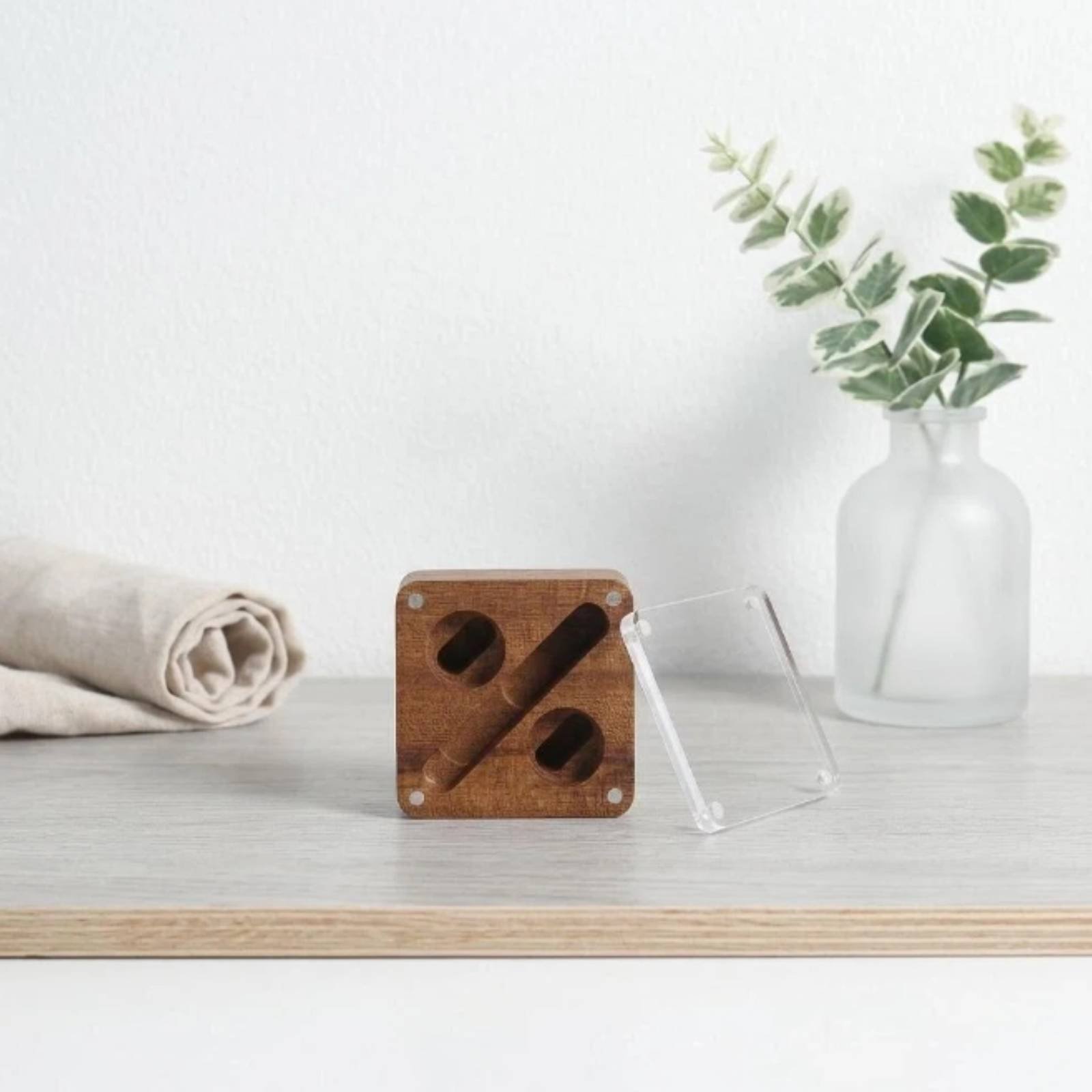 Event & Party Supply - Scatola Espositiva in Legno per Gemelli,