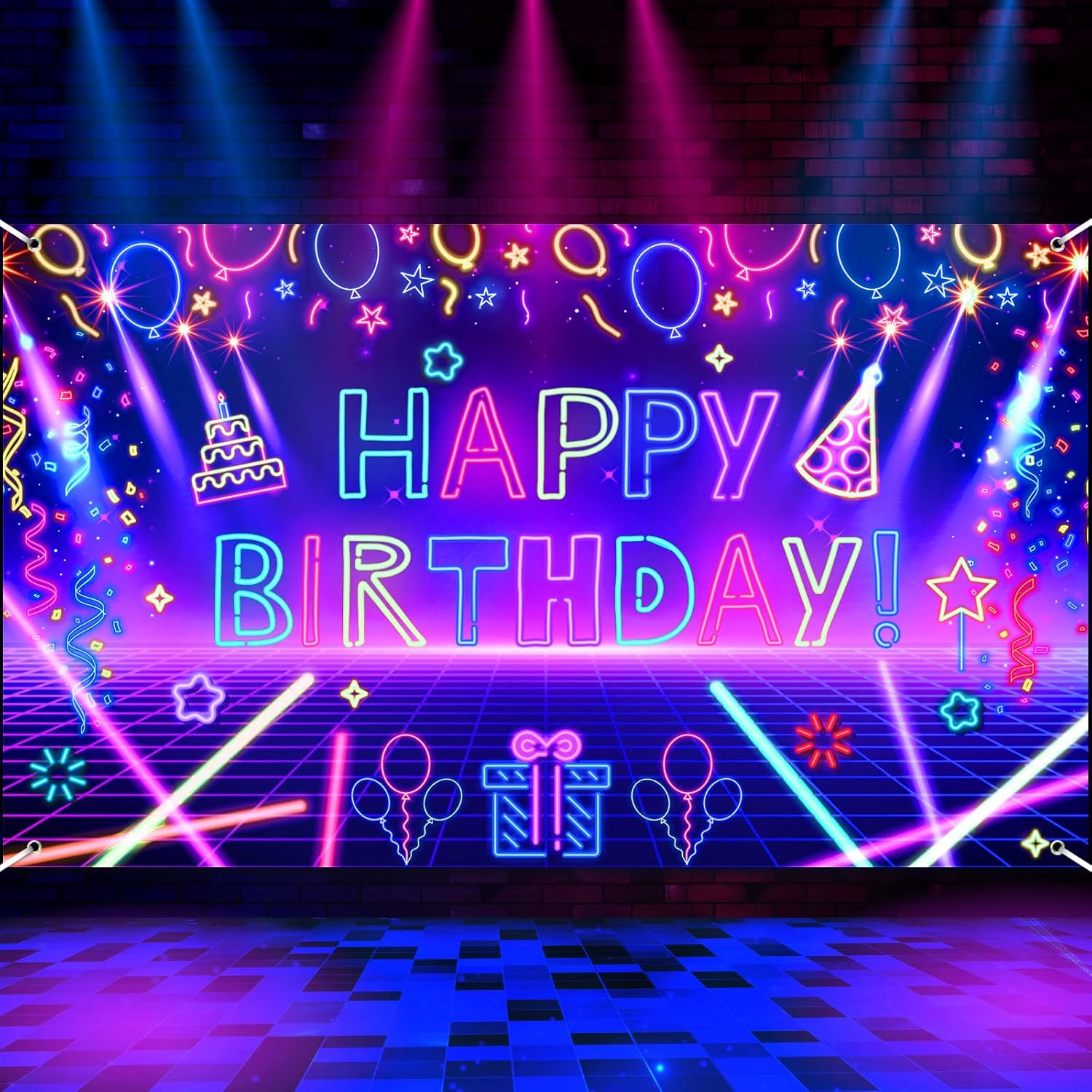 Sfondo fotografico Glow Neon D - Let'S Party Event Supply recensione e prezzo