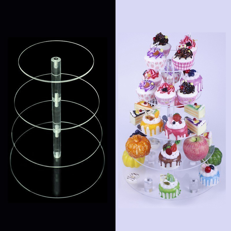 1 pz 3/4/5 livelli acrilico ro - Cupcake Stand Tier recensione e prezzo