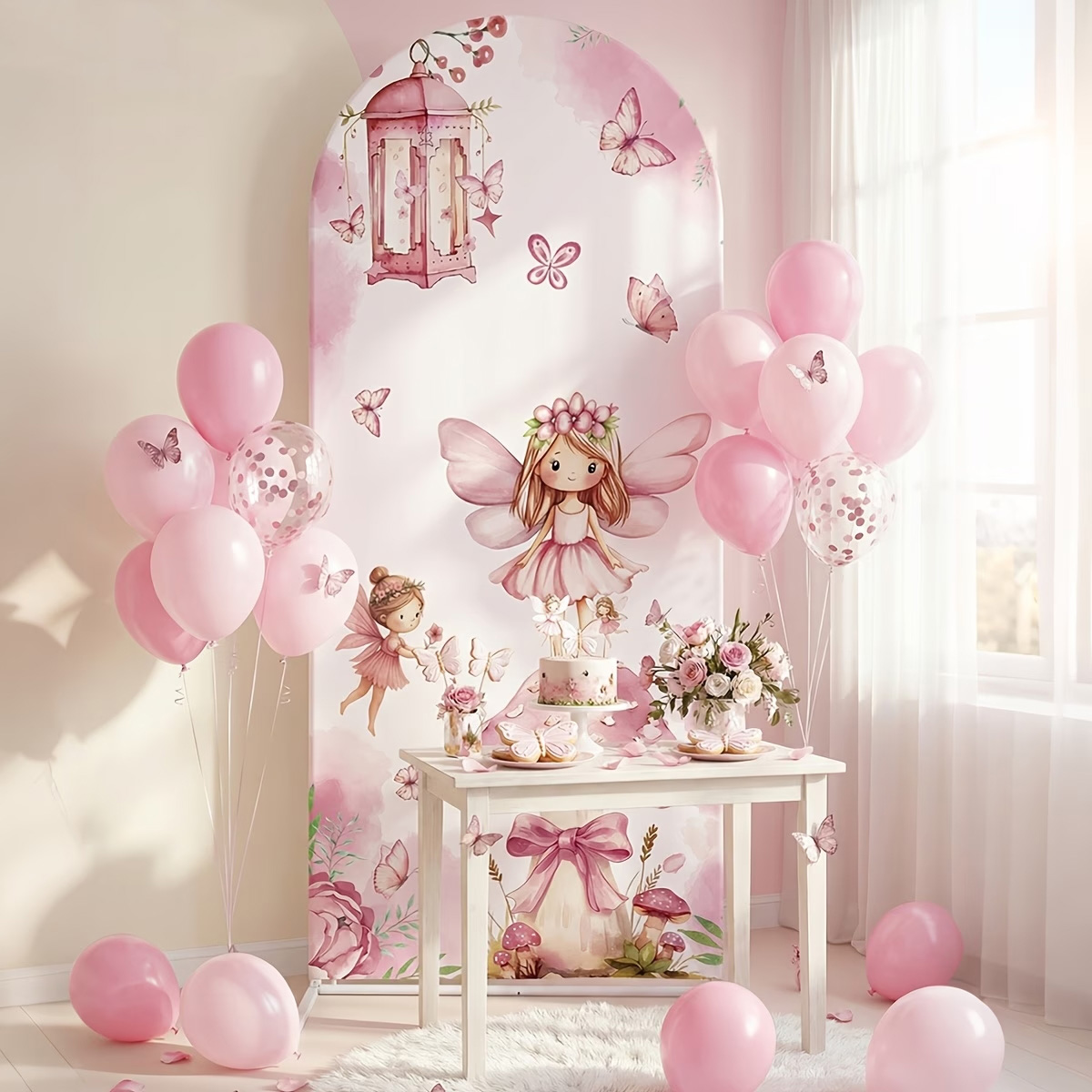 Sfondo con Fate e Funghi, Deco - Dessert Table Backdrop recensione e prezzo