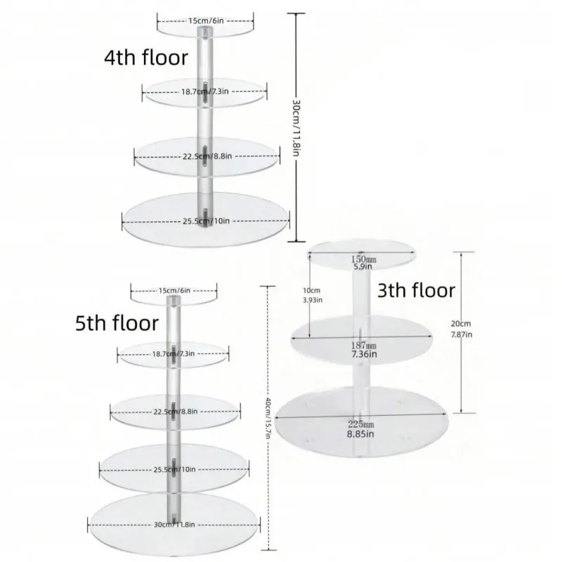 Porta cupcake in acrilico tras - Cupcake Stand Tier recensione e prezzo
